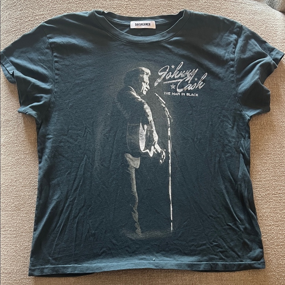 Daydreamer Black Short Sleeve Tee with Graphic Design